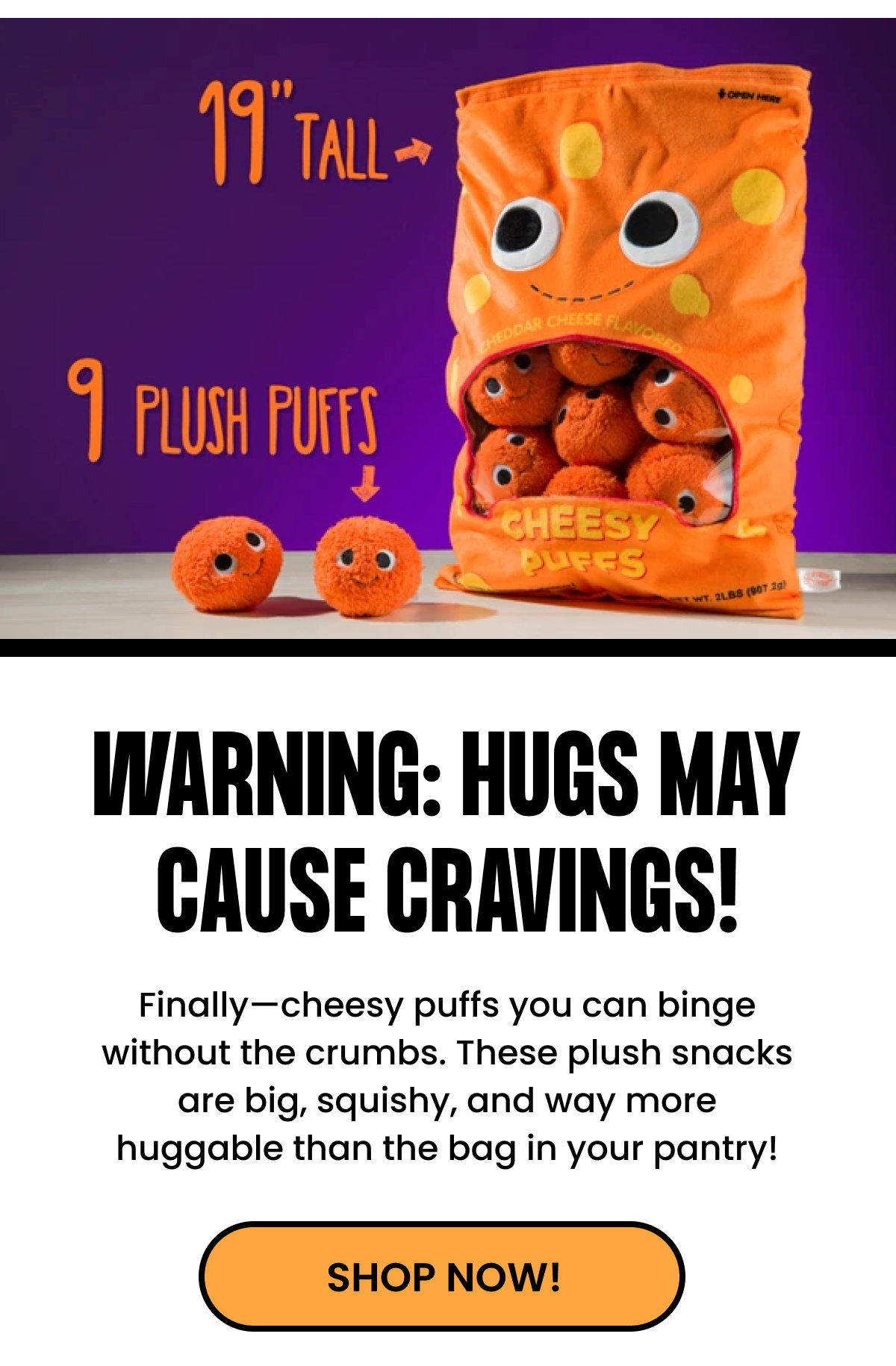 Yummy World Plush Cheesy Puffs!