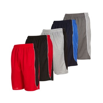 5-Pack: Mens Athletic Performance Shorts with Pockets (S-3X)