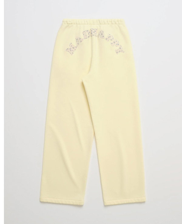 Ditsy Cooper Fleece Straight Sweatpant - Coconut Cream