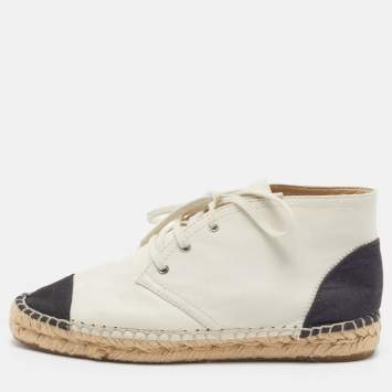 CC Size 36 Cream/Black Canvas 