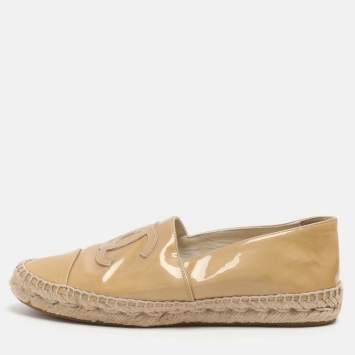 CC Size 38 Beige Patent Leathe