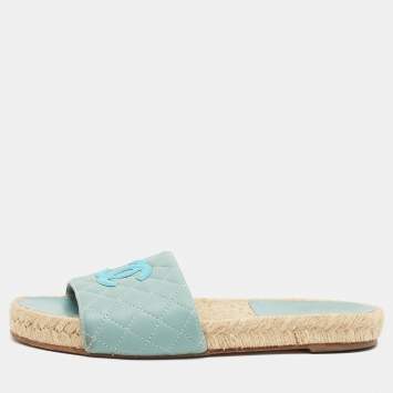 CC Size 39 Blue Leather Espadr