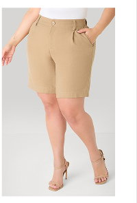 Pleated Linen Blend Shorts