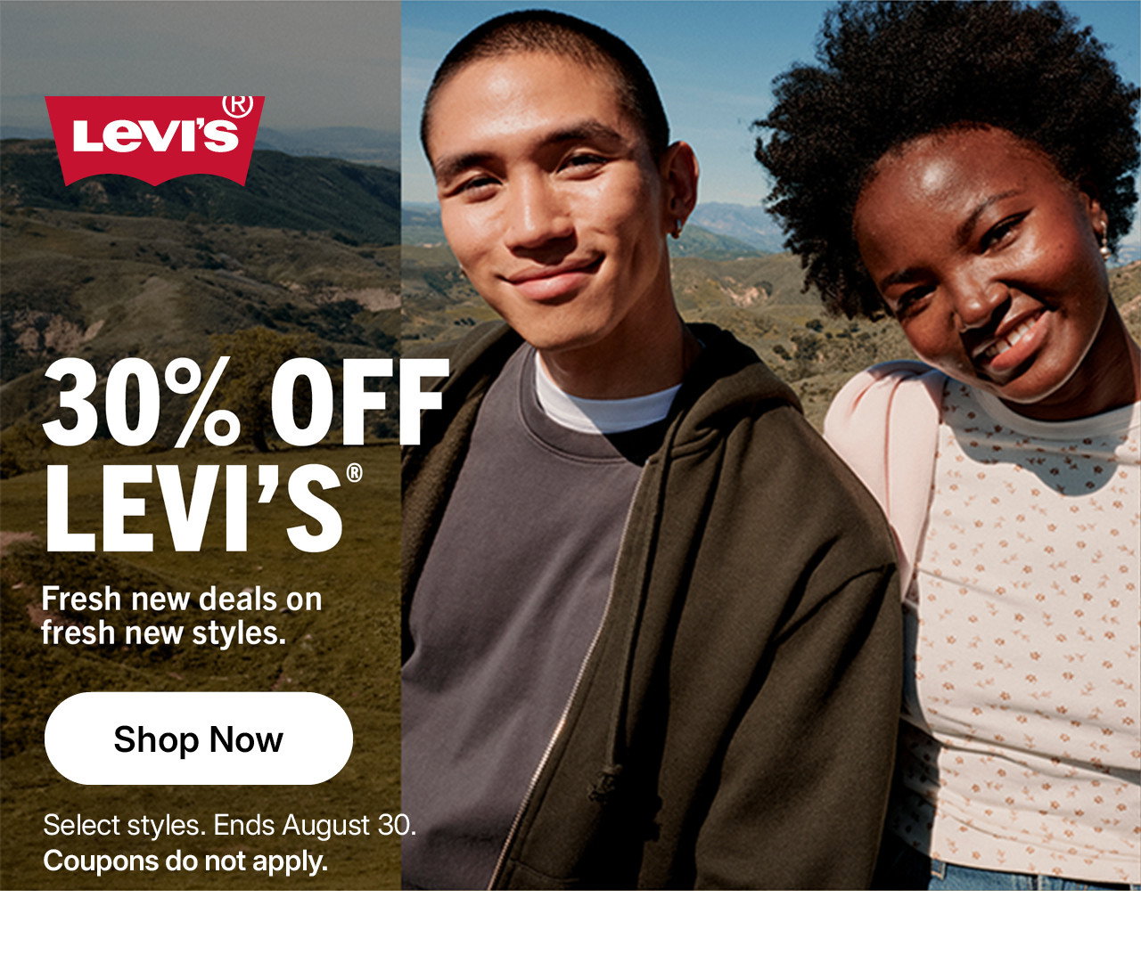 30% off levi's