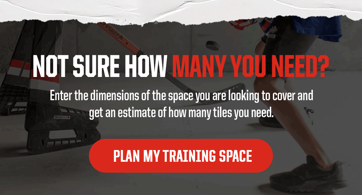 Header: Not Sure How Many You Need. Body: Enter the dimensions of the space you are looking to cover and get an estimate of how many tiles you need. CTA: Plan My Training Space