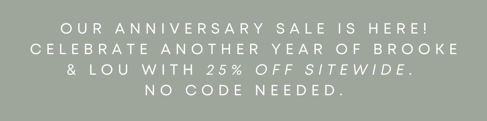 25% Off Sitewide