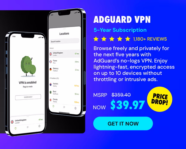 AdGuard VPN: 5-Yr Subscription