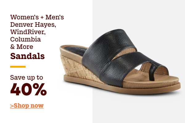 Women's + Men's Denver Hayes, WindRiver, Columbia, & More Sandals Save up to 40%