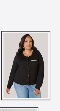 Piped Button Front Cardigan