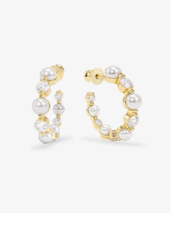 She's an Icon Pearl Hoops 1"