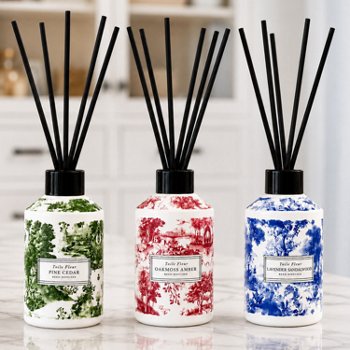 Home & Body Toile Fleur Reed Diffuser, Set of 3