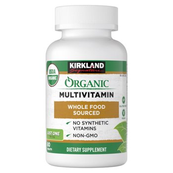 Kirkland Signature USDA Organic Multivitamin, 80 Coated Tablets