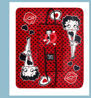 Betty Boop Polka Dot Tote Throw Blanket