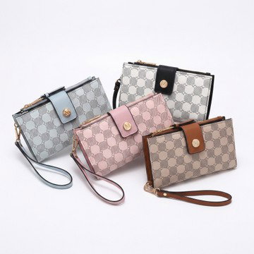 MKF Collection Solene Circular Print Vegan Leather Women’s Wristlet Wallet by Mia K