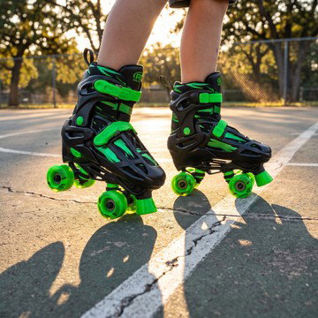 Roller Derby Green Wire Kids' Inline-Quad Combo Skates - (Sizes 2-12)