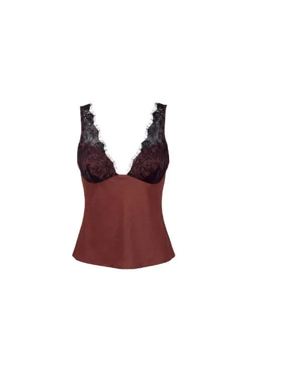 Satin Lace Cami Top