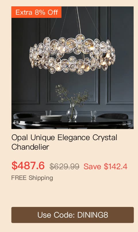 Opal Unique Elegance Crystal Chandelier Rated 4.9 out of 5 stars9 Reviews