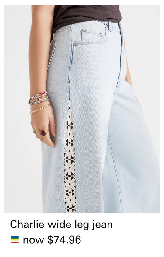 CHARLIE WIDE LEG LACE JEAN