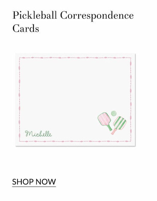 Pickleball correspondence cards