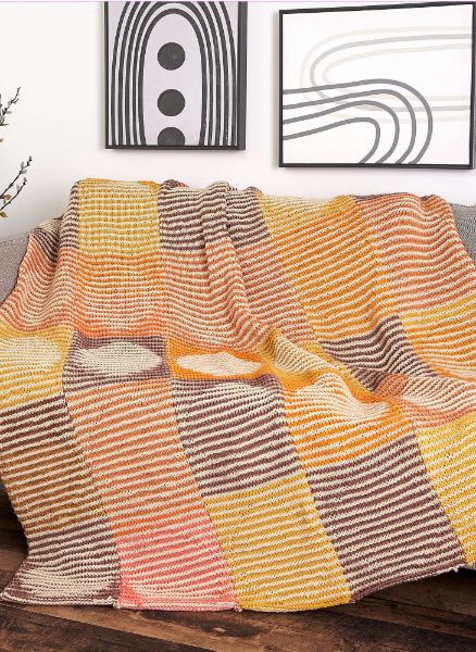 Free Shadow Knit Circles Blanket Pattern