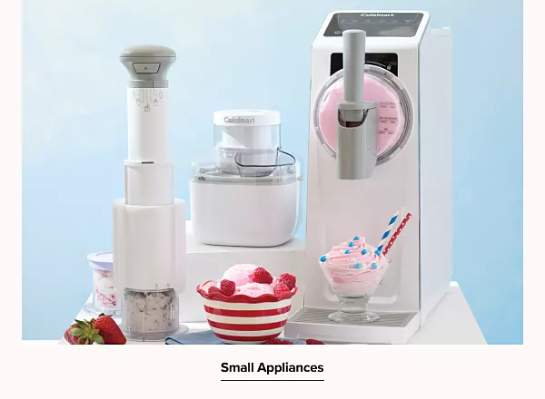 Shop small appliances. An ice cream machine next to a slushie machine.
