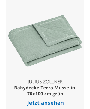 Babydecke Terra Musselin 70x100 cm grün