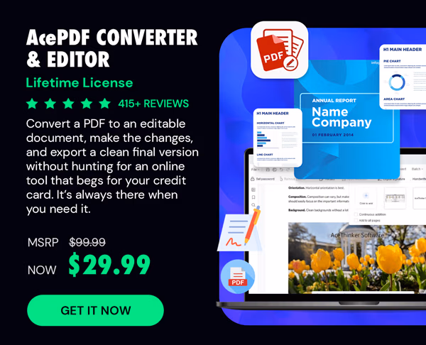 AcePDF Converter & Editor: Lifetime License