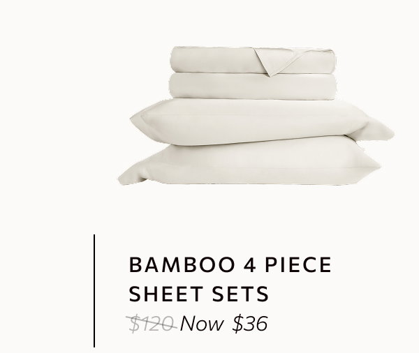 Cooling bamboo sheet sets.