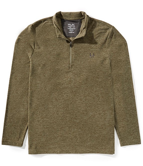 Huk Leward Long Sleeve Solid 14 Zip Lightweight Fleece Hoodie