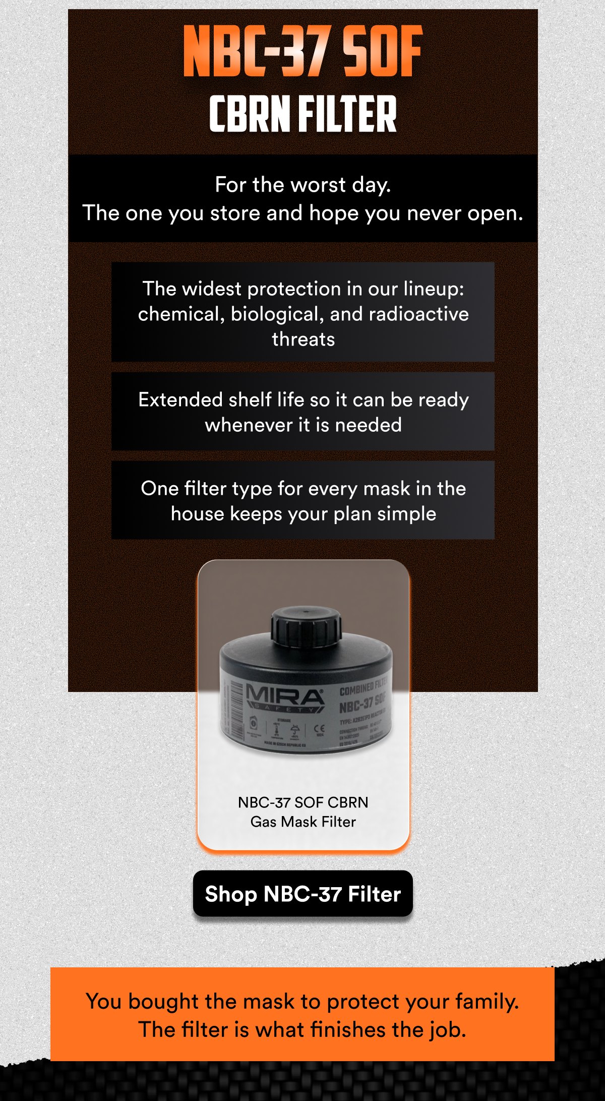NBC-37 SOF CBRN Filter