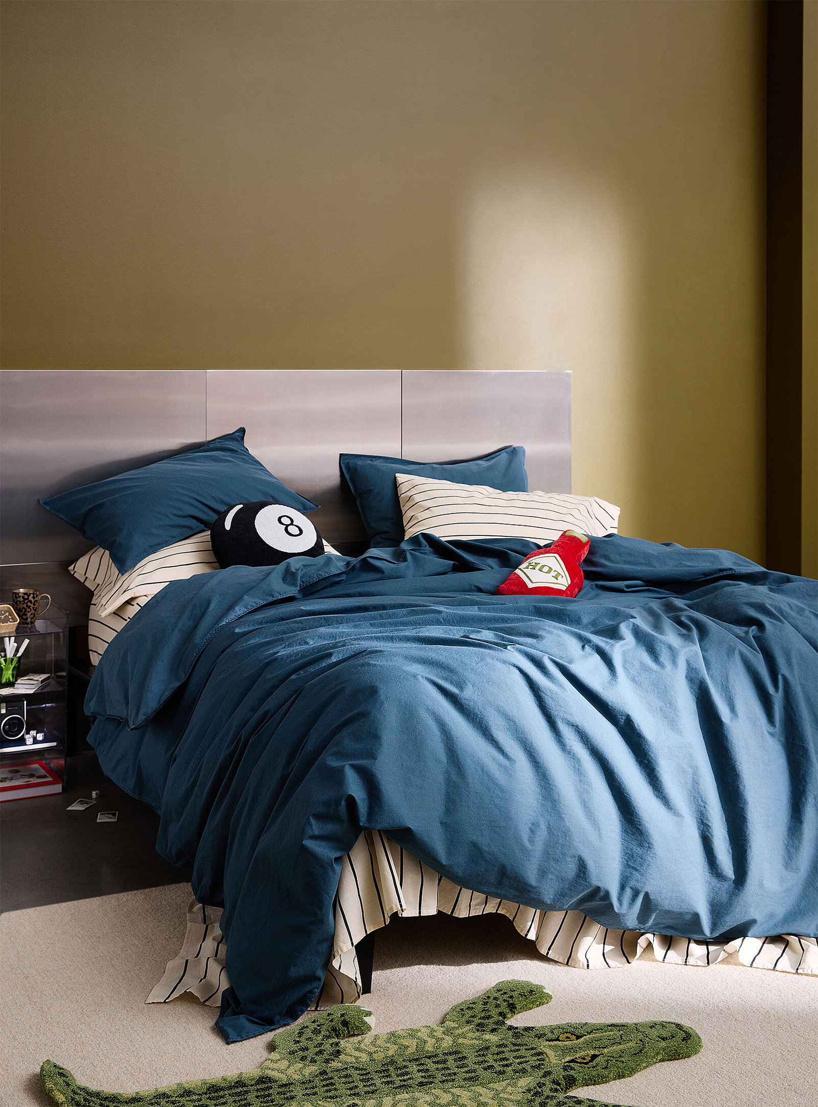 Colourful pure organic cotton duvet cover set
