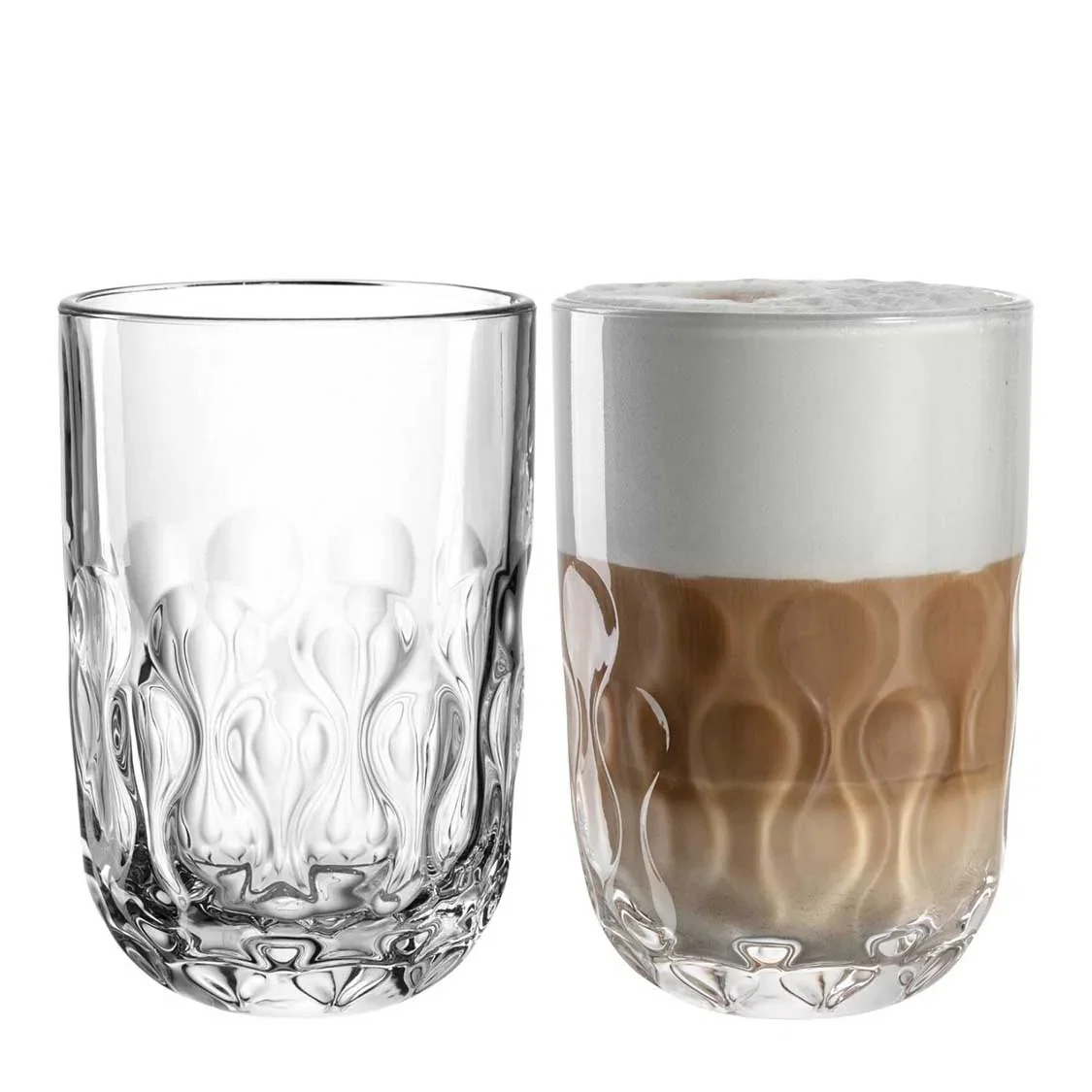 Image of Latte Macchiato Glas GOCCE 380ml 2. Variante 2er-Set