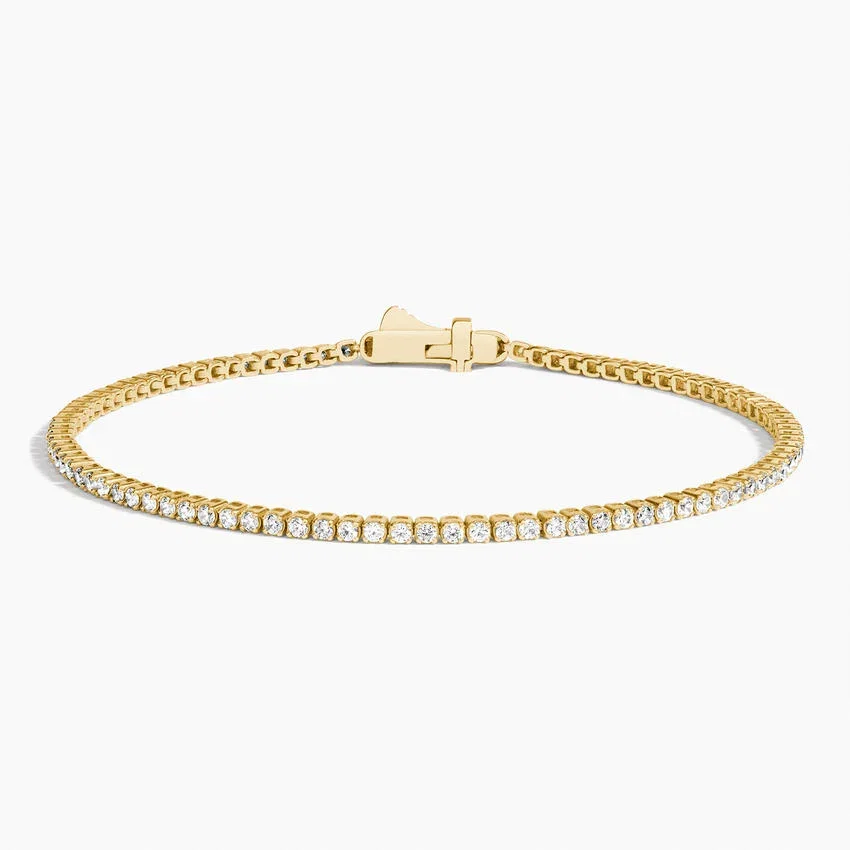 Image of 14K Yellow Gold 6.5 in. Petite Lab Diamond Tennis Bracelet (1 1/2 ct. tw.)