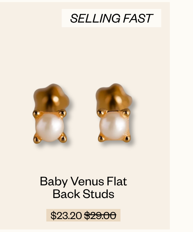 Baby Venus Flat Back Studs