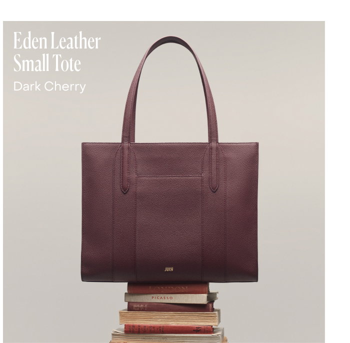 Eden Leather Small Tote Dark Cherry