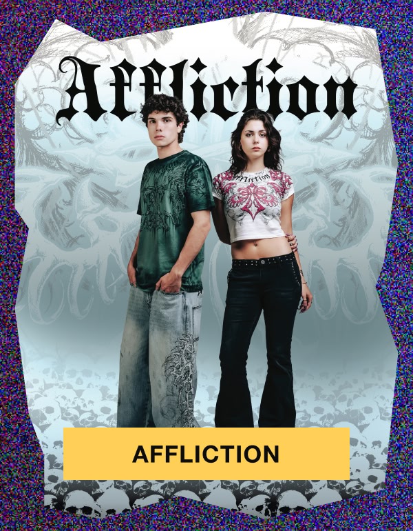 Shop Affliction, with new styles for men and women
