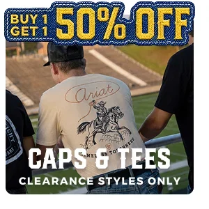 BUY 1 GET 1 50% OFF CAPS & TEES