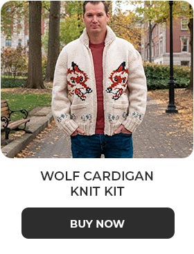 Wolf Cardigan Knit Kit