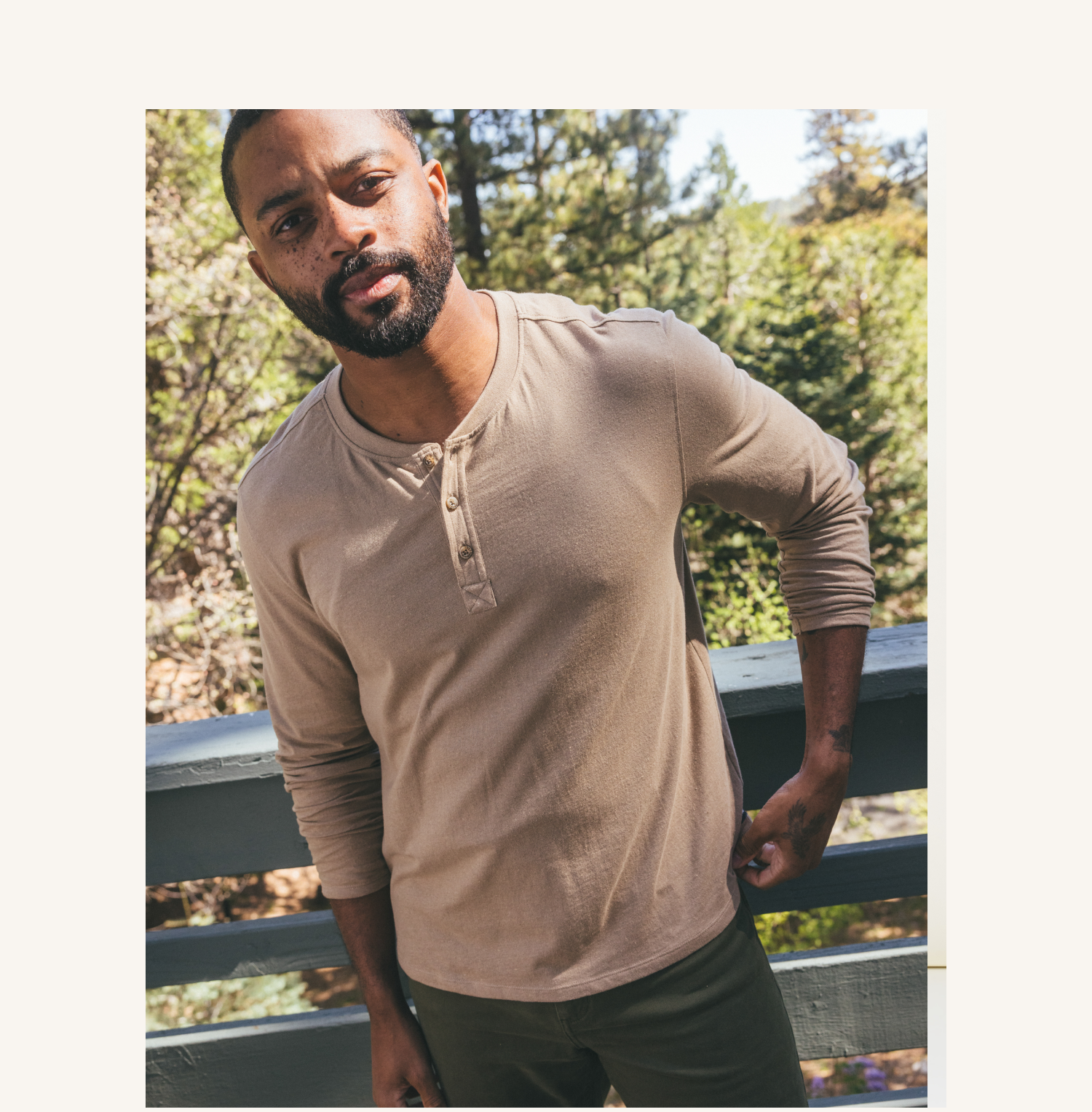 Re-Form Long Sleeve Henley Tee