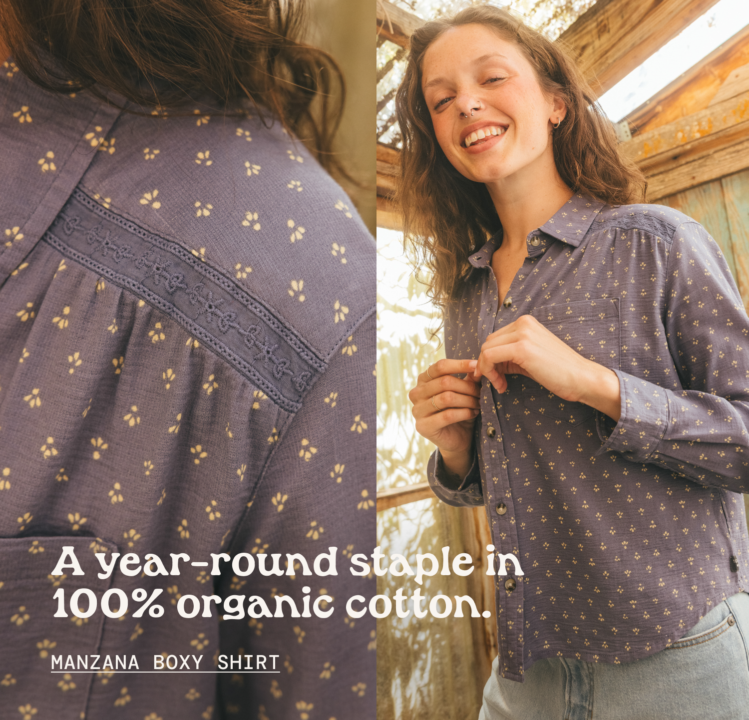 Manzana Boxy Long Sleeve Shirt