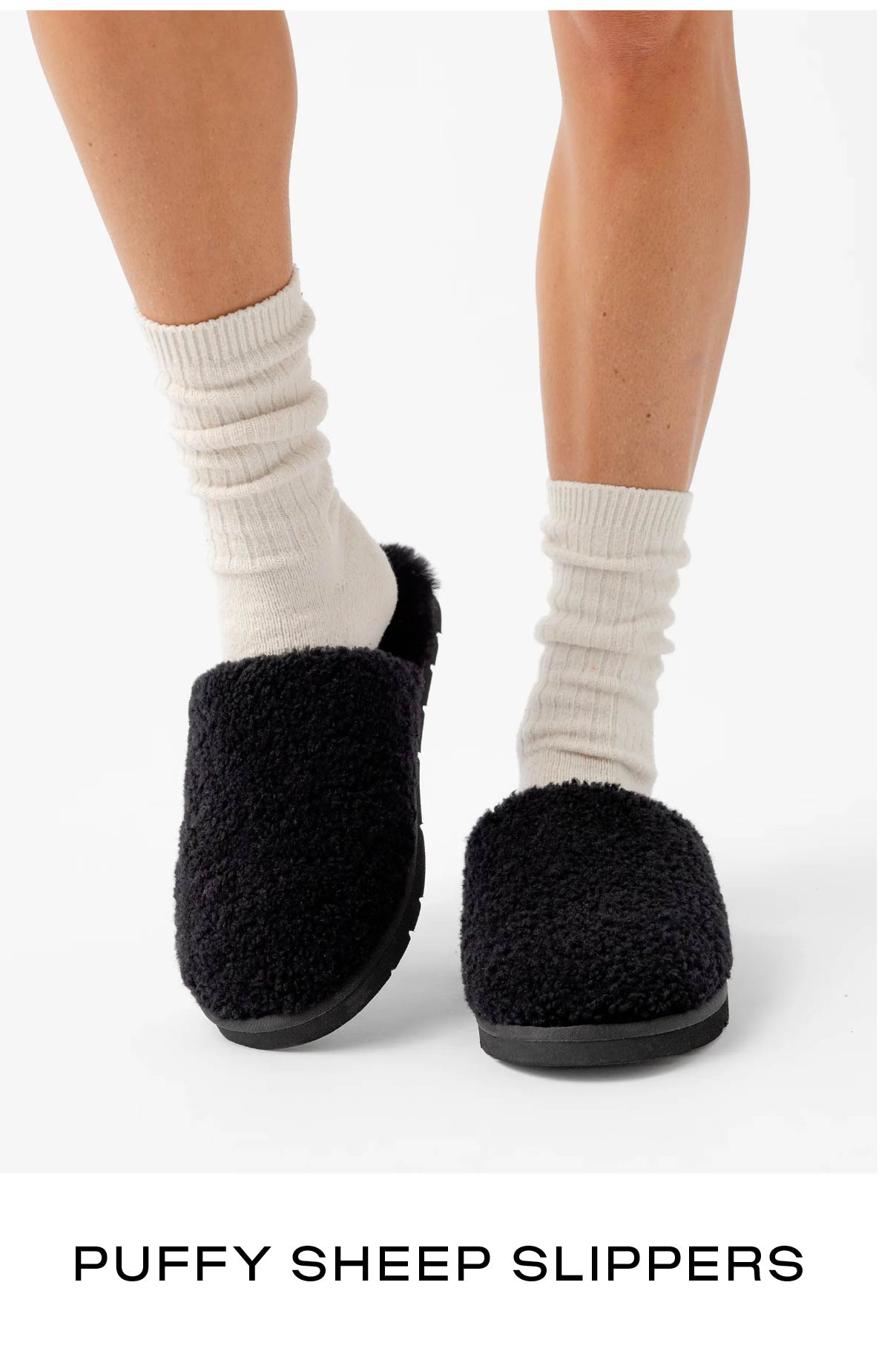 PUFFY SHEEP SLIPPERS