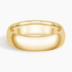 14K Yellow Gold Comfort Fit 6mm Wedding Ring