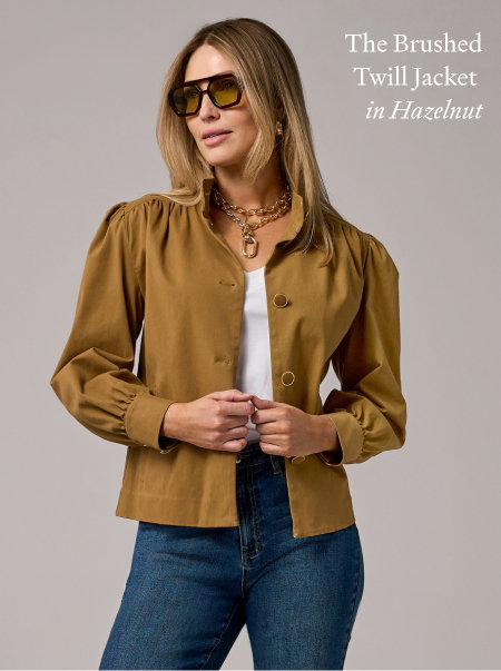 Brushed Twill Long Sleeve Shirt Jacket