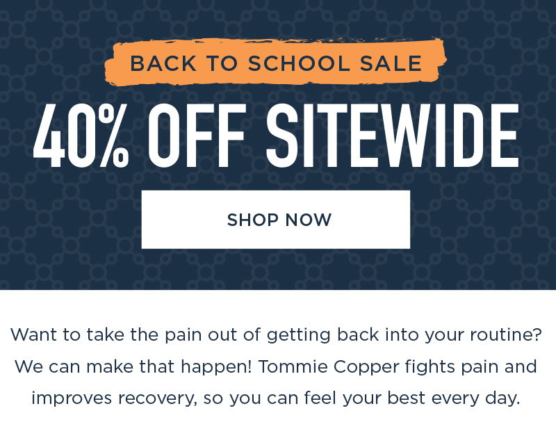 BACK TO SCHOOL SALE! SAVE 40% SITEWIDE! SHOP NOW!