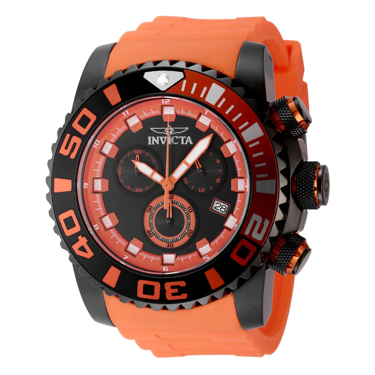 Image of Invicta Sea Hunter Benthonic Men's Watch - 52mm. Orange (48986)