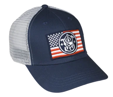 S&W® American Flag Patch Ripstop Trucker Cap