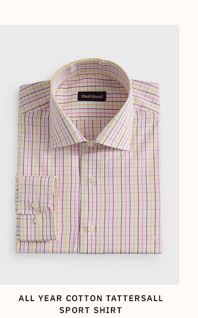 ALL YEAR COTTON TATTERSALL SHIRT