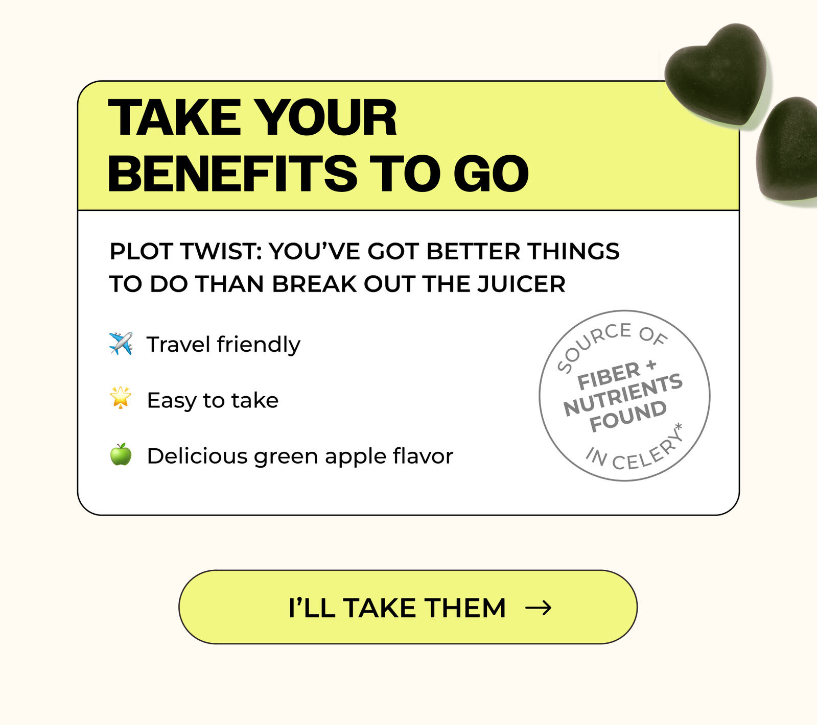 Celery Juice FIber Gummies support regularity and deliver 5g of fiber per serving