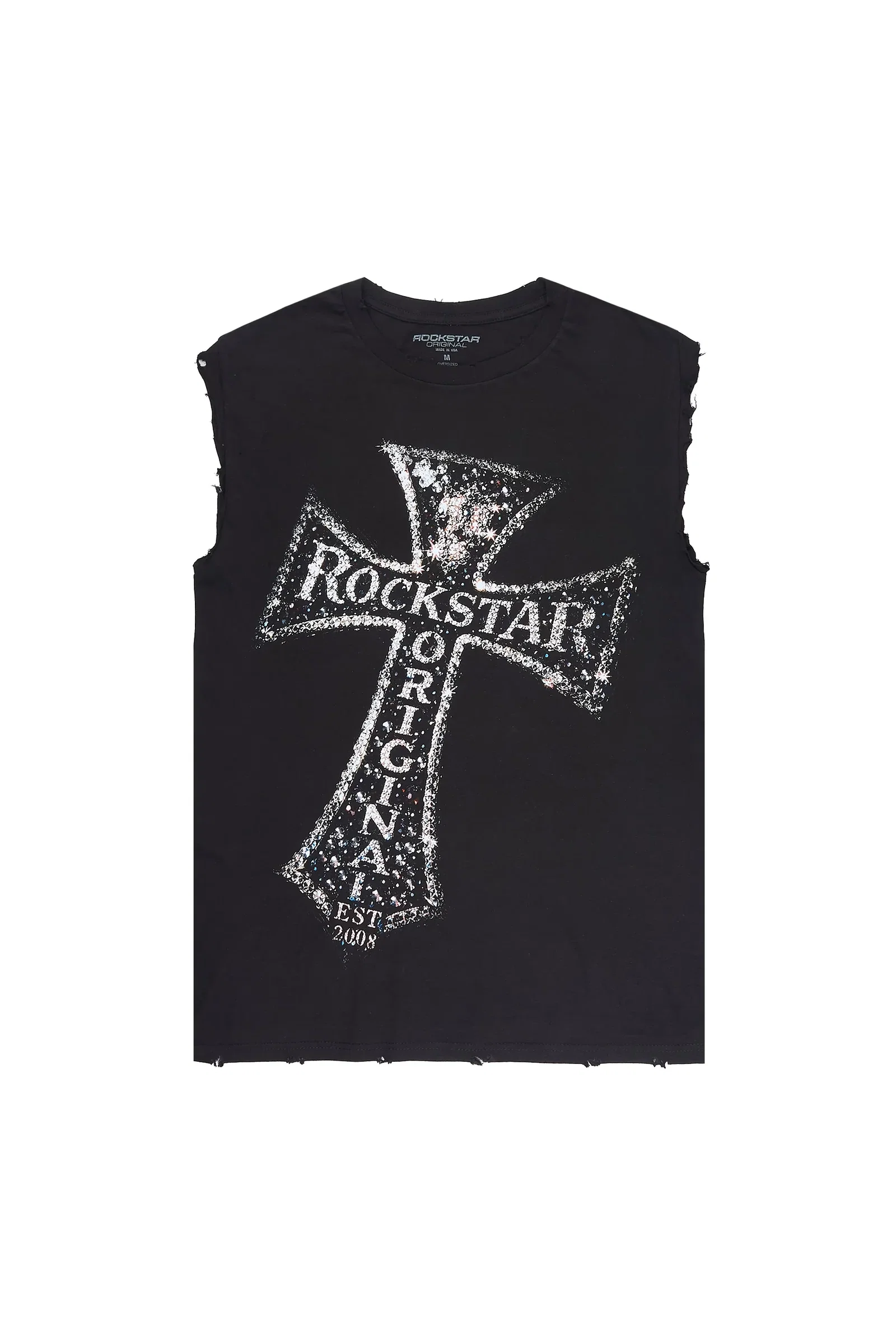 Image of Ginna Black Cut Sleeve T-Shirt