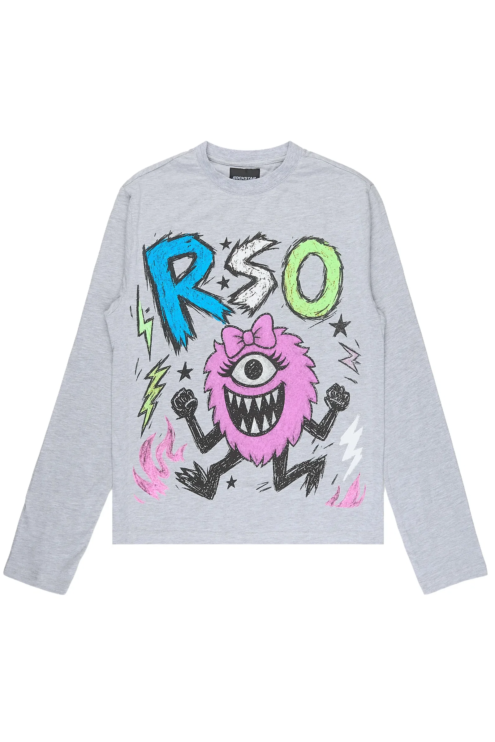 Image of Girls Zesta Heather Grey Long Sleeve T-Shirt